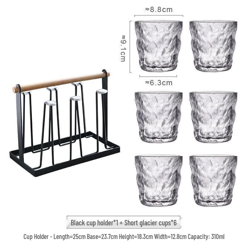 ZISIZ Glacier Pattern Glassware Set