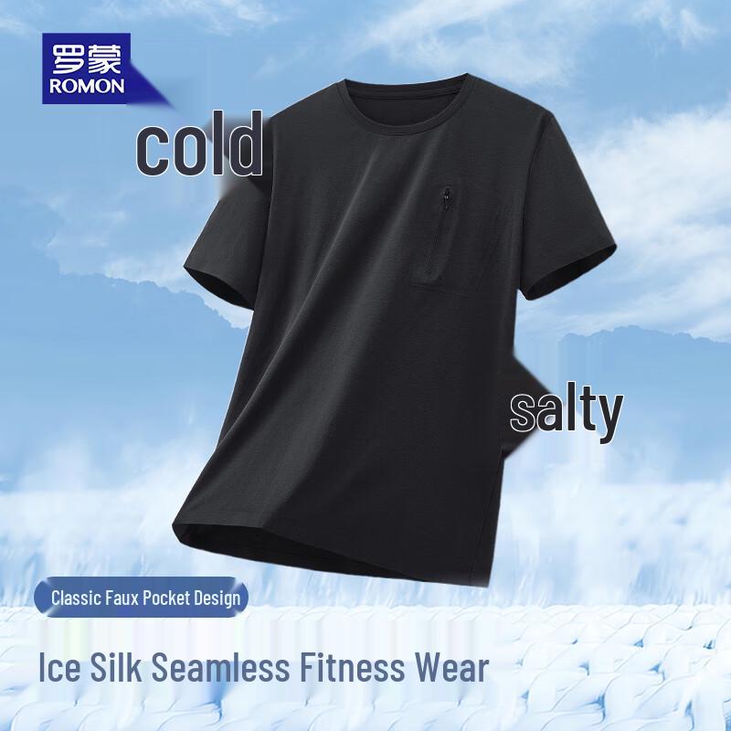 ROMON Men s Ice Silk Short Sleeve T-Shirt XL