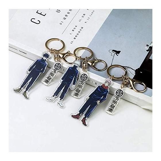 Jujutsu Kaisen Keychain Goods Kojo Yuujin Gojo Satoru Kugisaki Nobara Moe Goods Whole Body Character Style Stylish Accessories Key Chain Bag Car Key