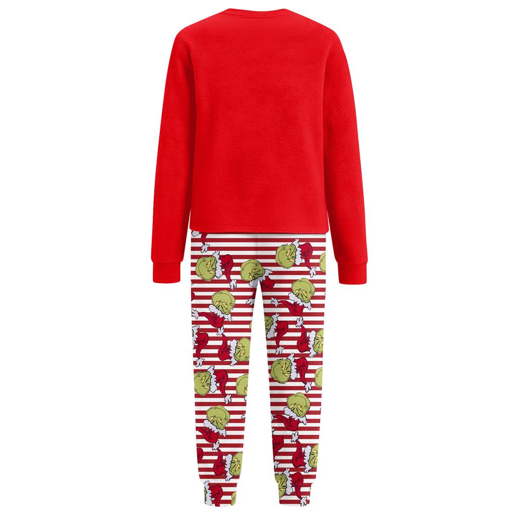 Christmas Prints Family Matching Long Sleeve Tops+Pants Set Family Matching Sets