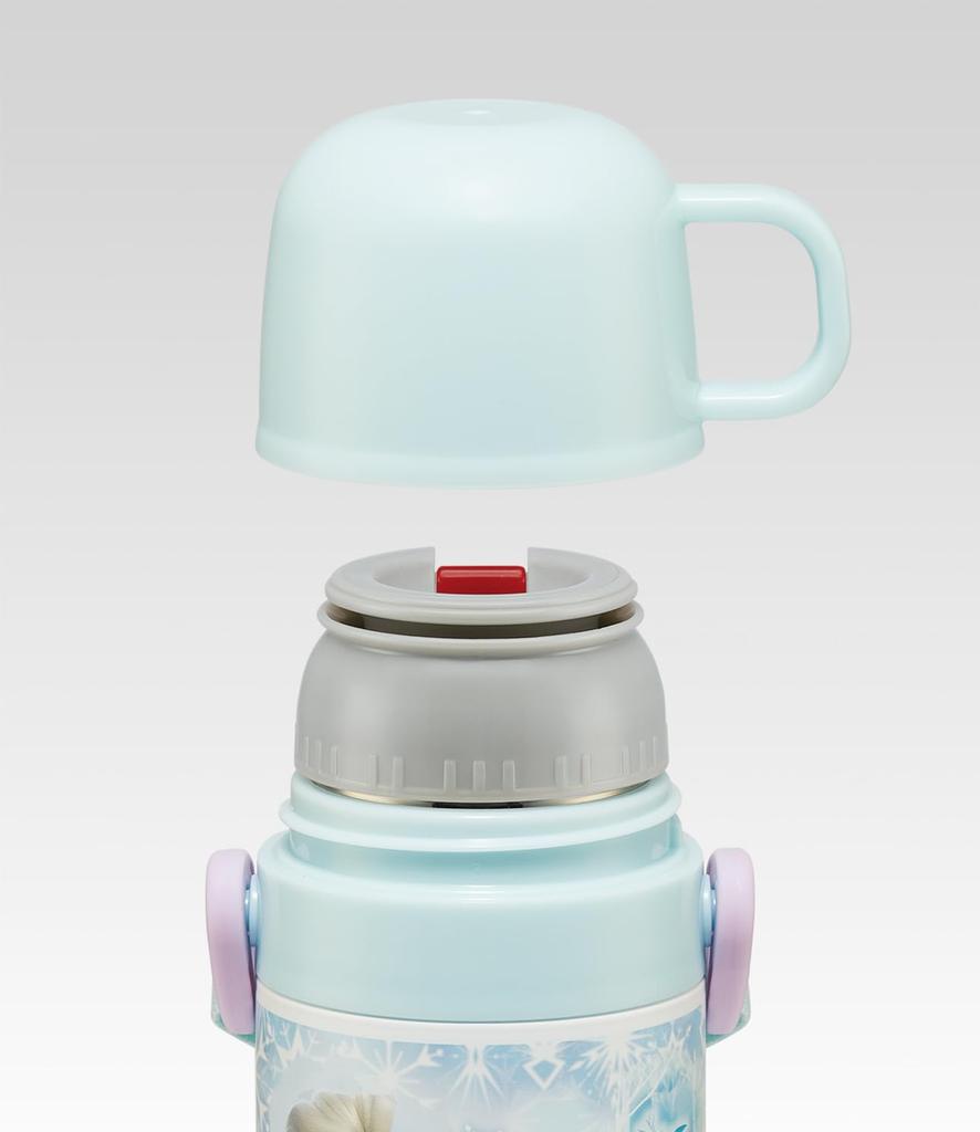 Skater Water 470ml or 430ml Disney Frozen Size Stainless Sports Children's Bottle, 2-Way, (Direct Drink) (Cup), Design, 26, Girls, Steel, Insulated,