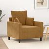 Vidaxl Armchair, Brown, 60 Cm, Upholstered In Velvet