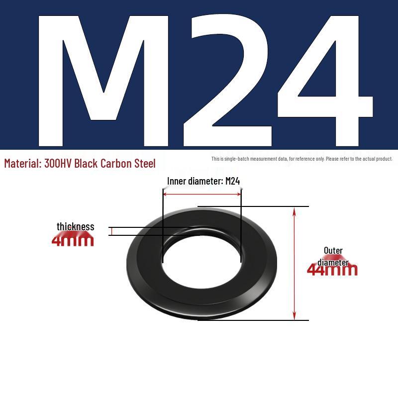 Chamfered Flat Washer 304 Stainless Steel, Blue-White Zinc, Black Zinc, GB97.2, Shim M5 M8 M16