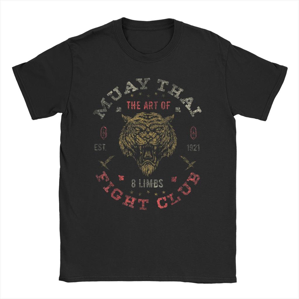Men Womens TShirts The Art Of 8 Limbs Sak Yant Tiger Muay Thai  100 Cotton Tees Short Sleeve  T Shirts O Neck Tops Big Size