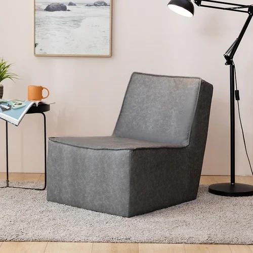 Floor Lazy Sofa - Leather Upholstery for Living Room & Balcony, Modern Minimalist Tatami Style, Leisure Lounge Chair