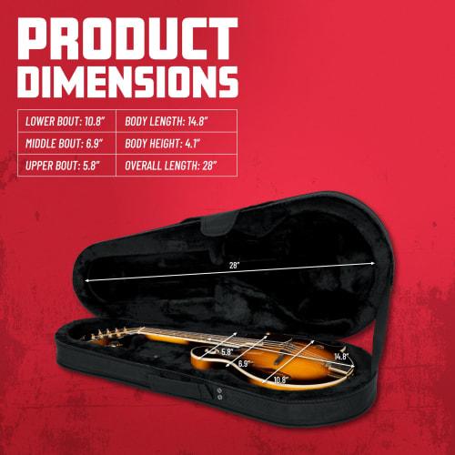 GATOR Lightweight Semi-Hard Case for Mandolin, GL Guitar Series, Made of EPS (GL-MANDOLIN)