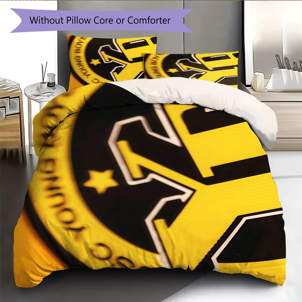 BSC Young Boys Pattern Bedding Home Decoration Birthday Gift ( 1 Duvet Cover + 2 Pillowcase, Without Core),fan Merchandise.