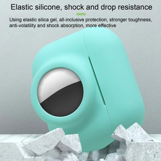 Tracker Protector Multifunctional Simple Design Silicone 2-in-1 Earphones Protective Sleeve for Airpods for Airtag