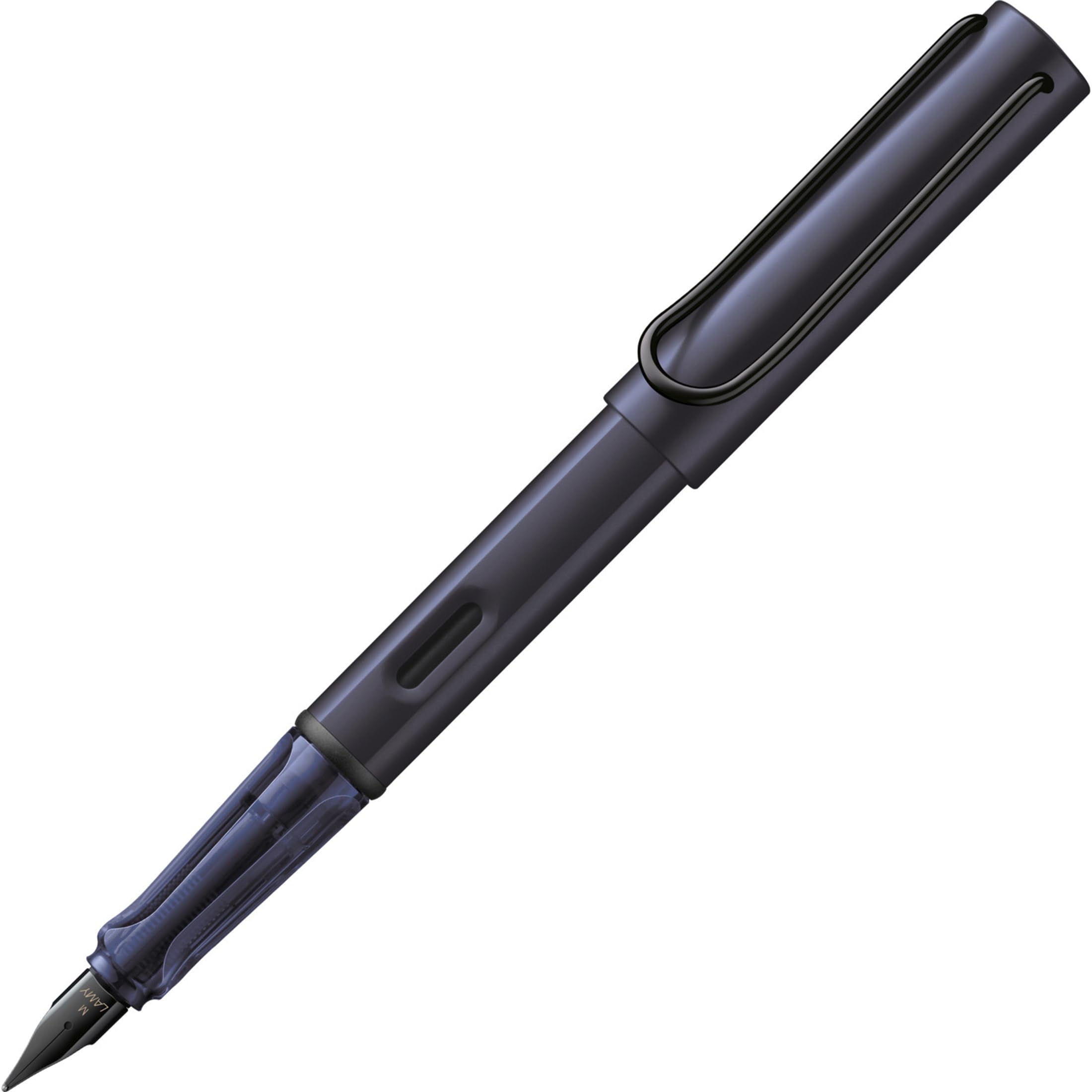 LAMY AL-STAR Dark Dusk - Перьевая ручка Medium с эргономичной рукояткой и полированным стальным пером - Легкий алюминиевый корпус - В комплекте картридж LAMY T10 синий