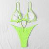 Women's Two Piece Bikini Set Triangle Top with Adjustable Straps and Low Rise Bottoms for Beach Swimwear Summer Poolside
