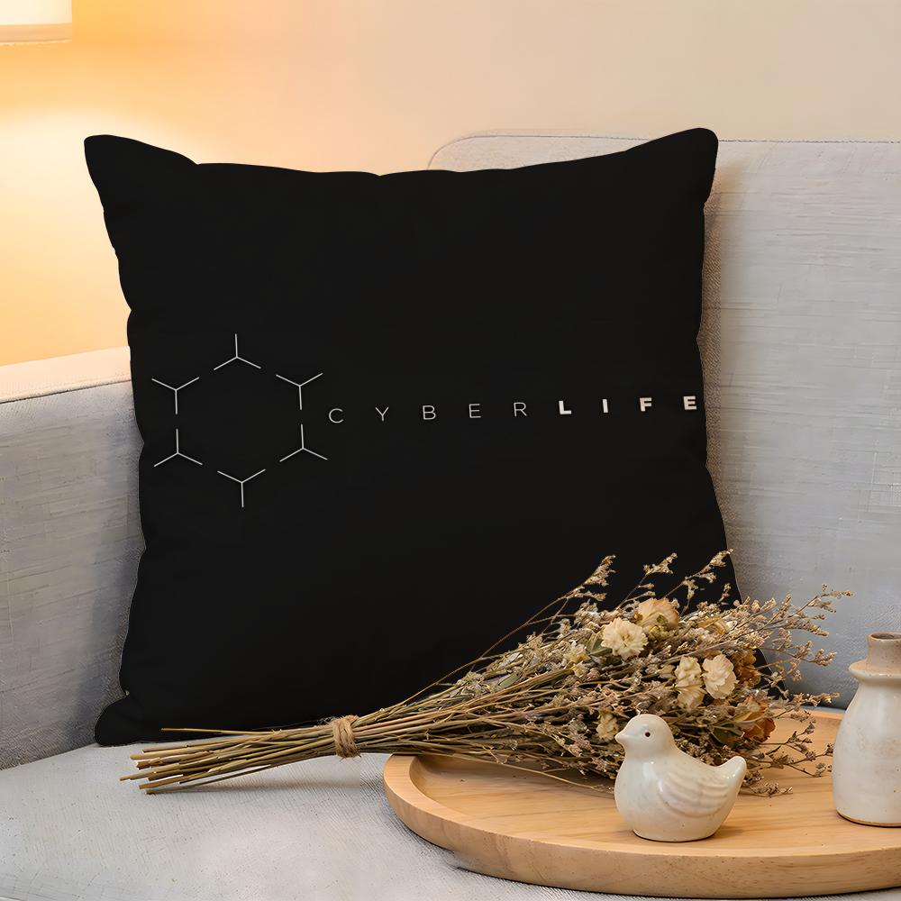 Cushion Cover  Linen  SkinFriendly Soft Decorative Case for Sofa Home Decor Hot Game DDetroit Become Human Pillow Cover