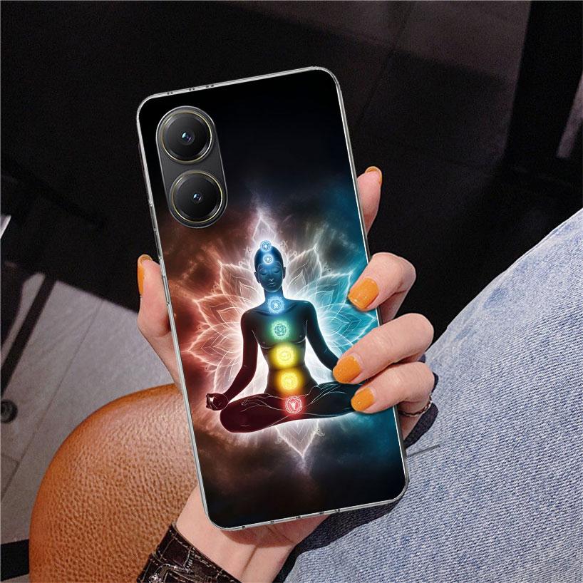 Yoga Chakra Spirituell Energi Universum Phnoe Fodral för Xiaomi Poco X5 X6 X7 Pro X4 Gt F7 Ultra M8 M7 Redmi 15C 15 13C 13 12C 12 Un