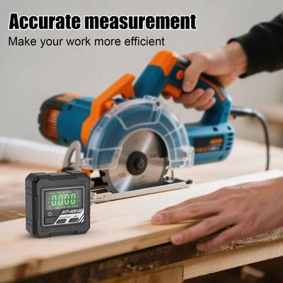 Digital Protractor Level LCD 4 X 90 Degree Range Magnetic Base Digital Degree Angle Finder For Construction Home Machinery Saw