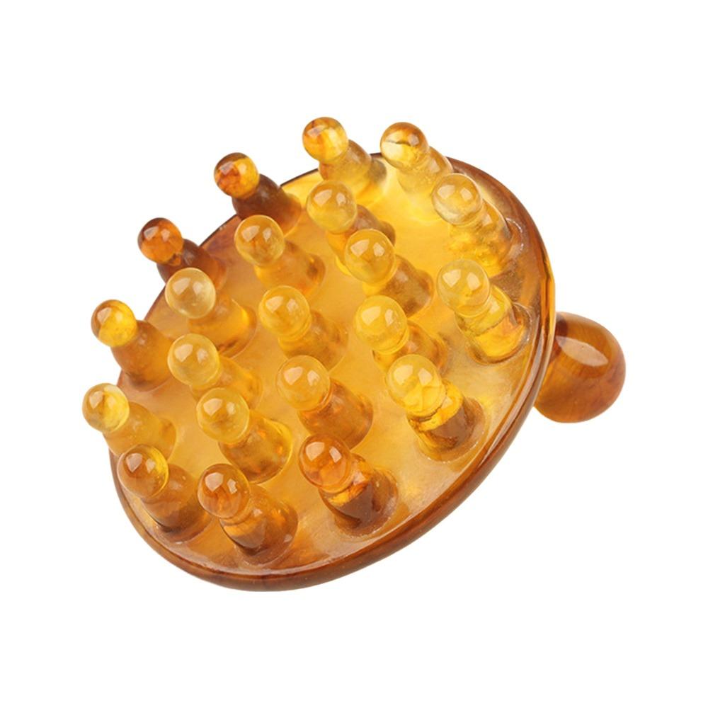 

Anti-static Hair Comb Massage Tool Stomach Scalp Brush Resin Massage Meridian Brush Head Massage коричневий