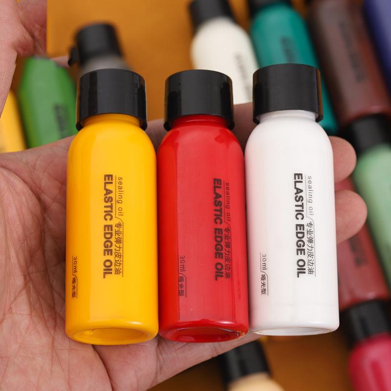 24 Colors Professional Leather Edge Paint Oil Dye Edge Dressing Color Coats Leather Finish Supplies DIY Craft Leather Shoe Edges