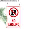 2D Flat 1pc Vintage Warning Aluminium Wall Art Sign No Parking 8x12 Aluminium Rustic Driveway Property Decor Functional Wall Art