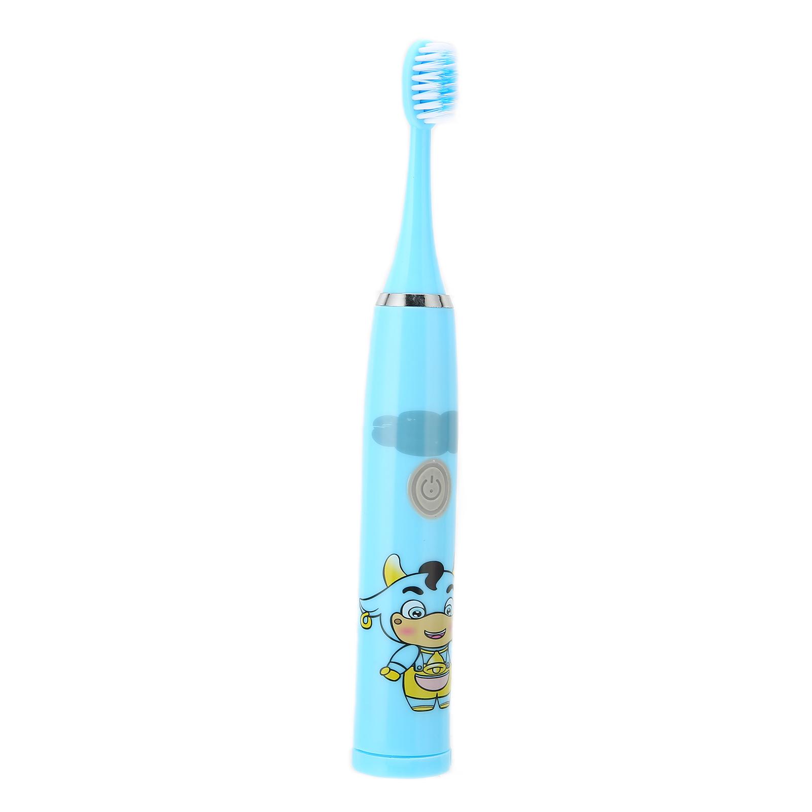 

Kids Electric Toothbrush Soft Hair Cartoon Electric Cleaning Toothbrush for ChildrenBlue синій