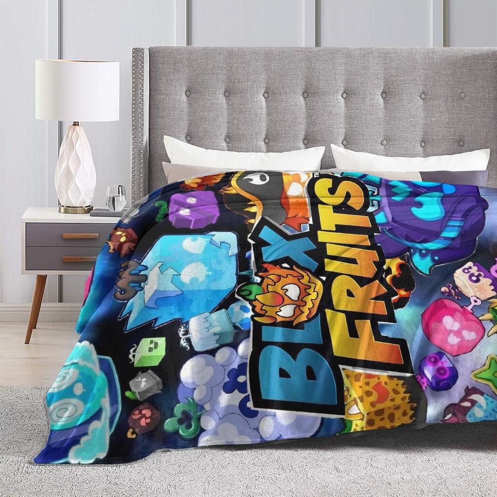 B-Blox Kitsune Frutta Coperta Super Calda Coperta Peluche da Viaggio Comoda per Divano Sedia Copriletto in Flanella Copertura per Divano Letto