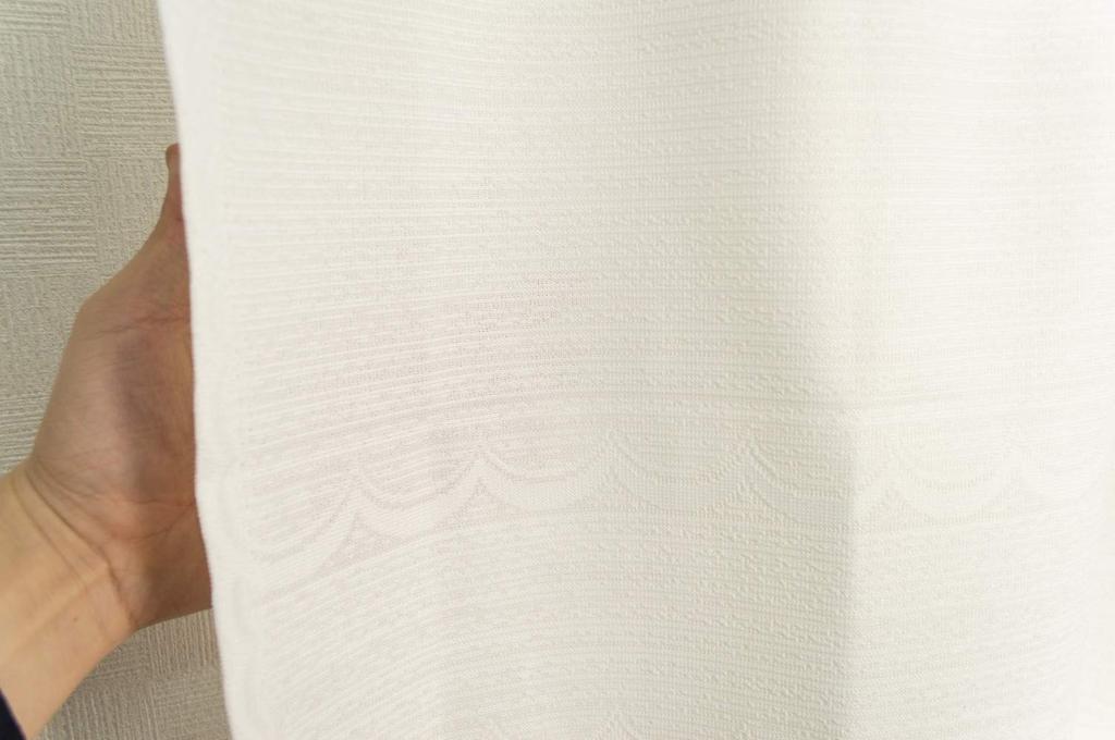 Arie Cafe Curtain, White, 100cm Wide x 110cm Long, Made in Japan, UV Protection, Insulation, Privacy Protection, Free Cut, Galette