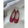 Spring 2025 new French evening wind single shoes light mouth bow soft flat bottom one pedal versatile ladyshoes women's shoes