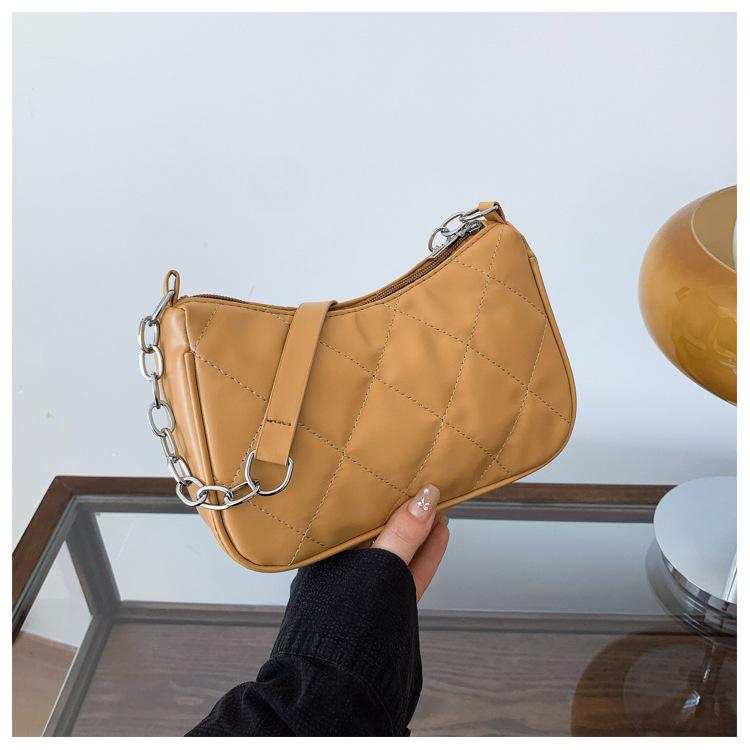 Einfacher Diamantstickfaden neuer lässiger Modetrend einzelne Schulter tragbare Damen Achseltasche