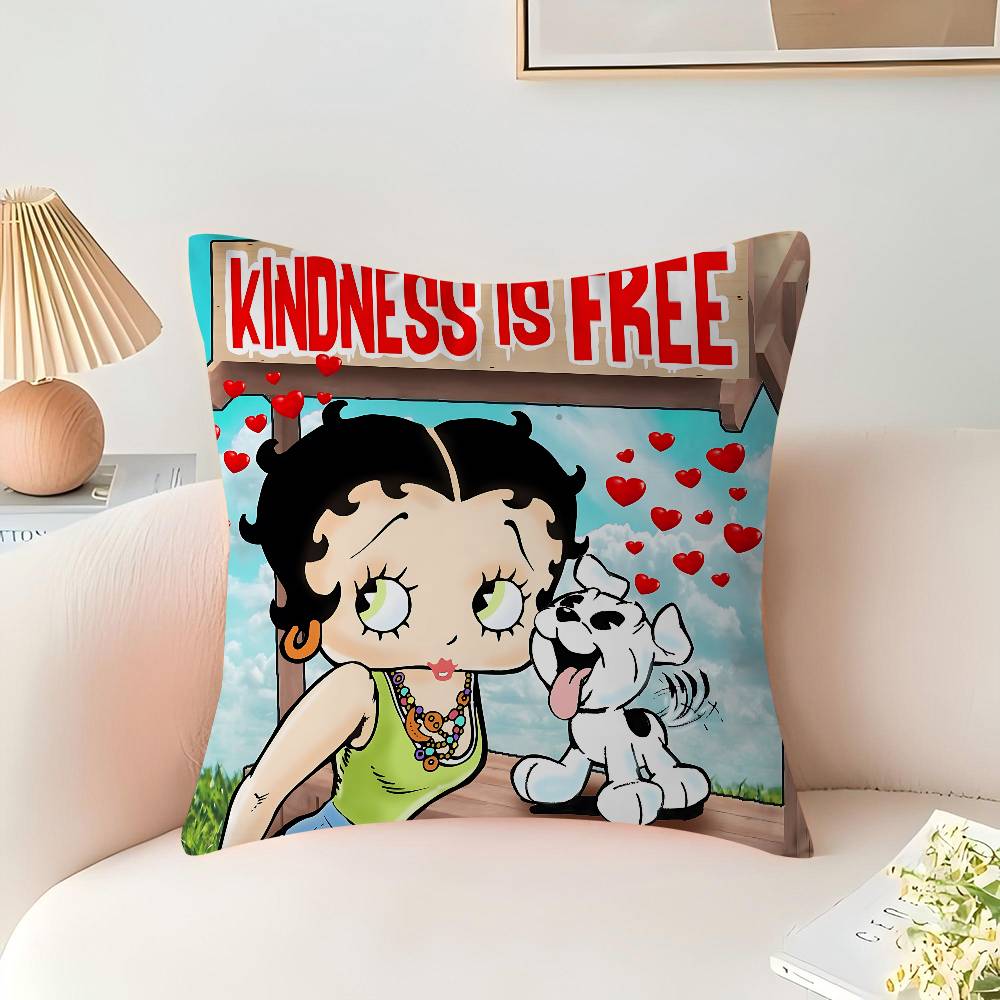 Cute B-Betty Boop Personalized Pillow Dust Cover Bedroom Kids Party Decoration Pillowcase Birthday Children Gift