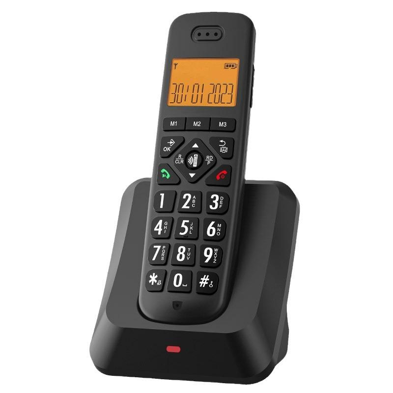 D1011 Modern sladdlös telefon Digital telefon Handhållen stor display Nummerpresentation Lagring Hemmakontor Företag Fast telefon