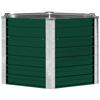 Garden Raised Bed Galvanized Steel 129 x 129 x 77 cm Green
