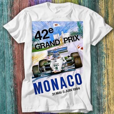1984 Monaco Grand Prix Renn T-Shirt Top Tee 554