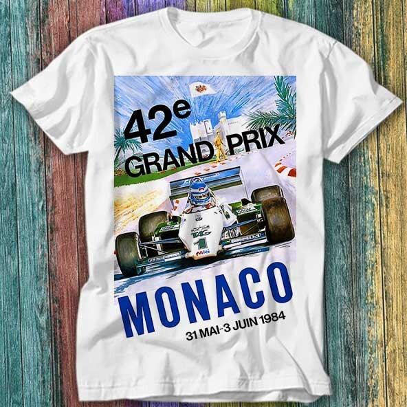 

1984 Monaco Grand Prix Racing T Shirt Top Tee 554 L