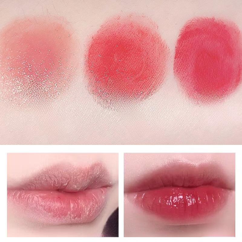 Feuchtigkeitsspendendes Lippenstift-Set, feuchtigkeitsspendender, lang anhaltender getönter Lippenbalsam für trockene Lippen, natürlicher und praller Lipgloss für den täglichen Gebrauch