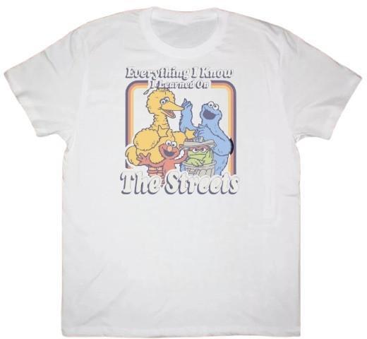 SESAME STREET EVERYTHING I KNOW I LEARNED IT ON Unisex T-Shirt XL