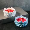 Unique Candle Holder Molds Crafting Molds Skull Shape Candle Base Moulds Silicone Texture for Crafting Candlesticks