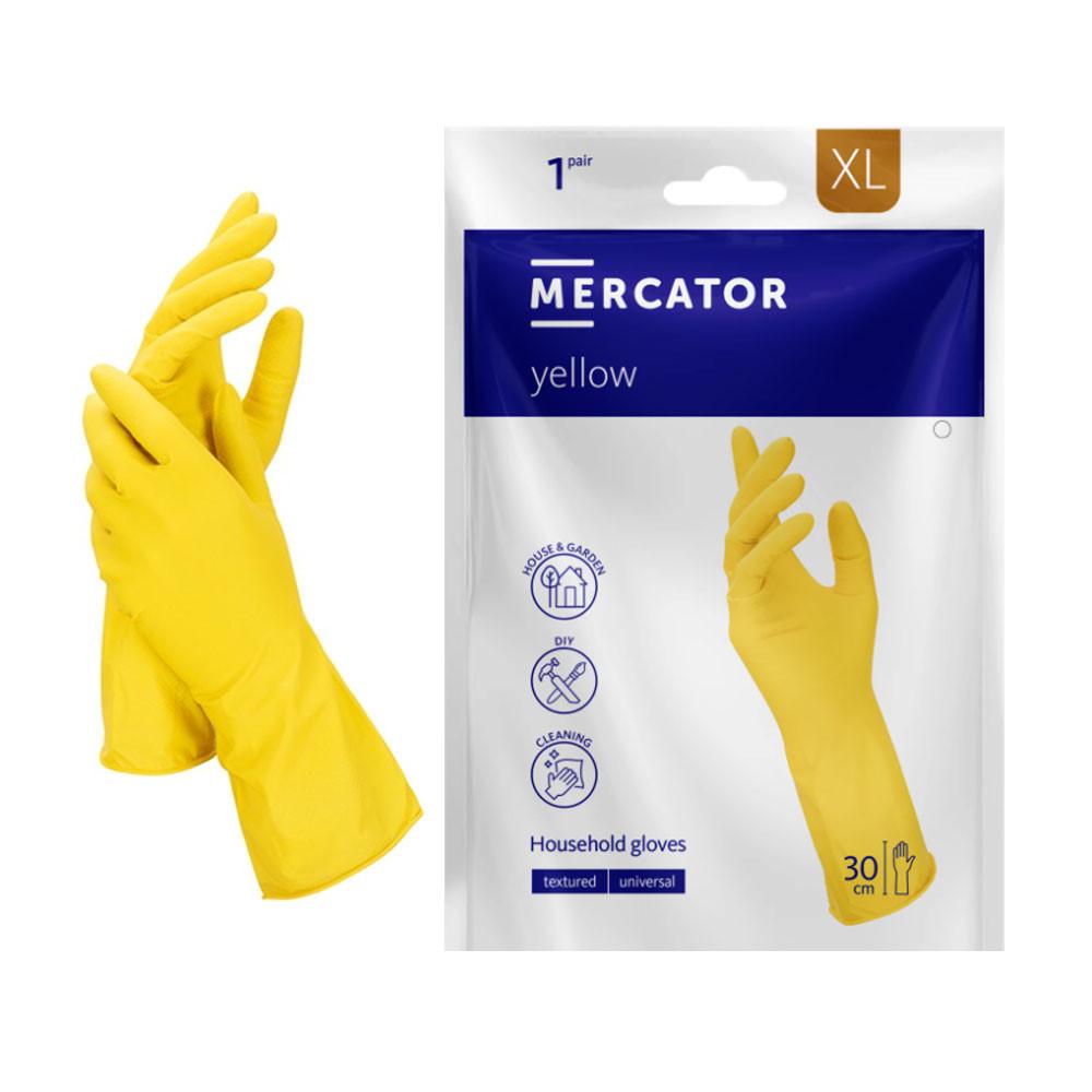 Ideall Yellow Latex Rubber Gloves Household 1 Pair