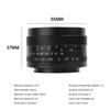7artisans 50mm Manual Focus Lens Widely Fits Compact Mirrorless Cameras Fuji XM2 X Black F1.8 APS-C X-A1 X-A10 X-A2 X-A3 A-AT X-M1 X-T1 X-T10 X-T2