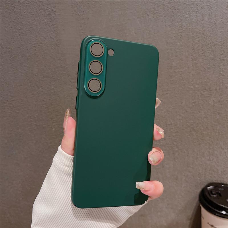 For Samsung Galaxy S24 S23 S22 Plus Ultra Full Cover Durable Anti-fingerprint Hard PC Case With Lens Film Anti-Drop Protector Back Shell