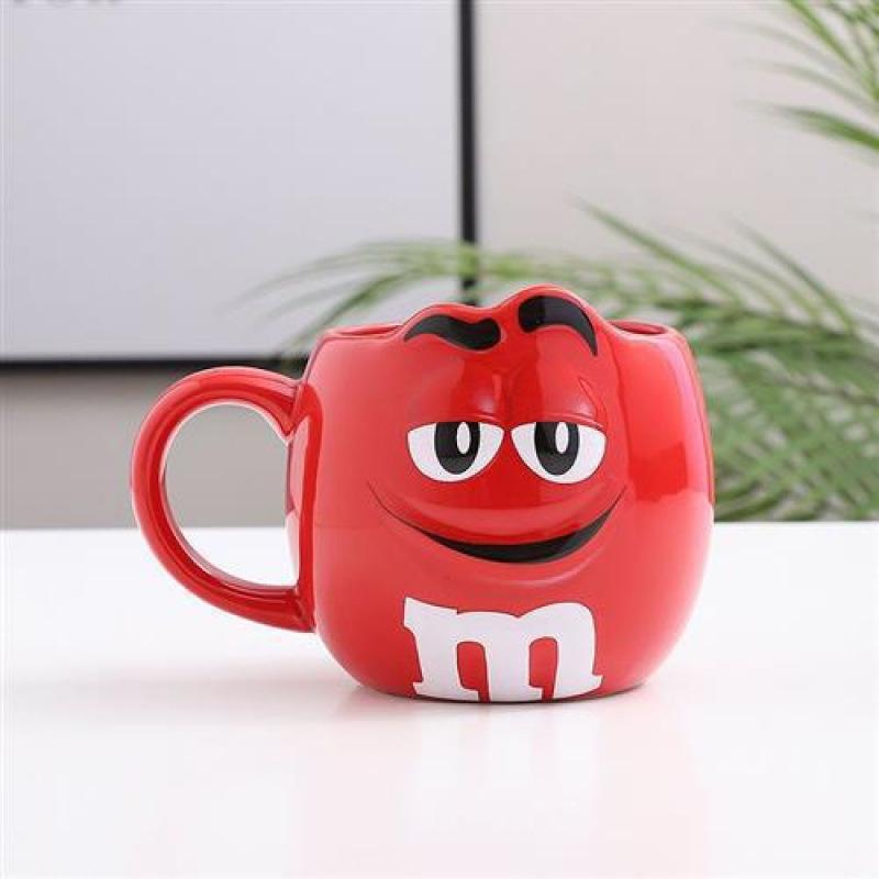 Nowy kubek ceramiczny na gorącą czekoladę M Beans 680ml Mark Kubek na wodę Duża pojemność Zestaw rodzinny Artykuły stołowe Śmieszny kubek z wyrazem twarzy Prezent red
