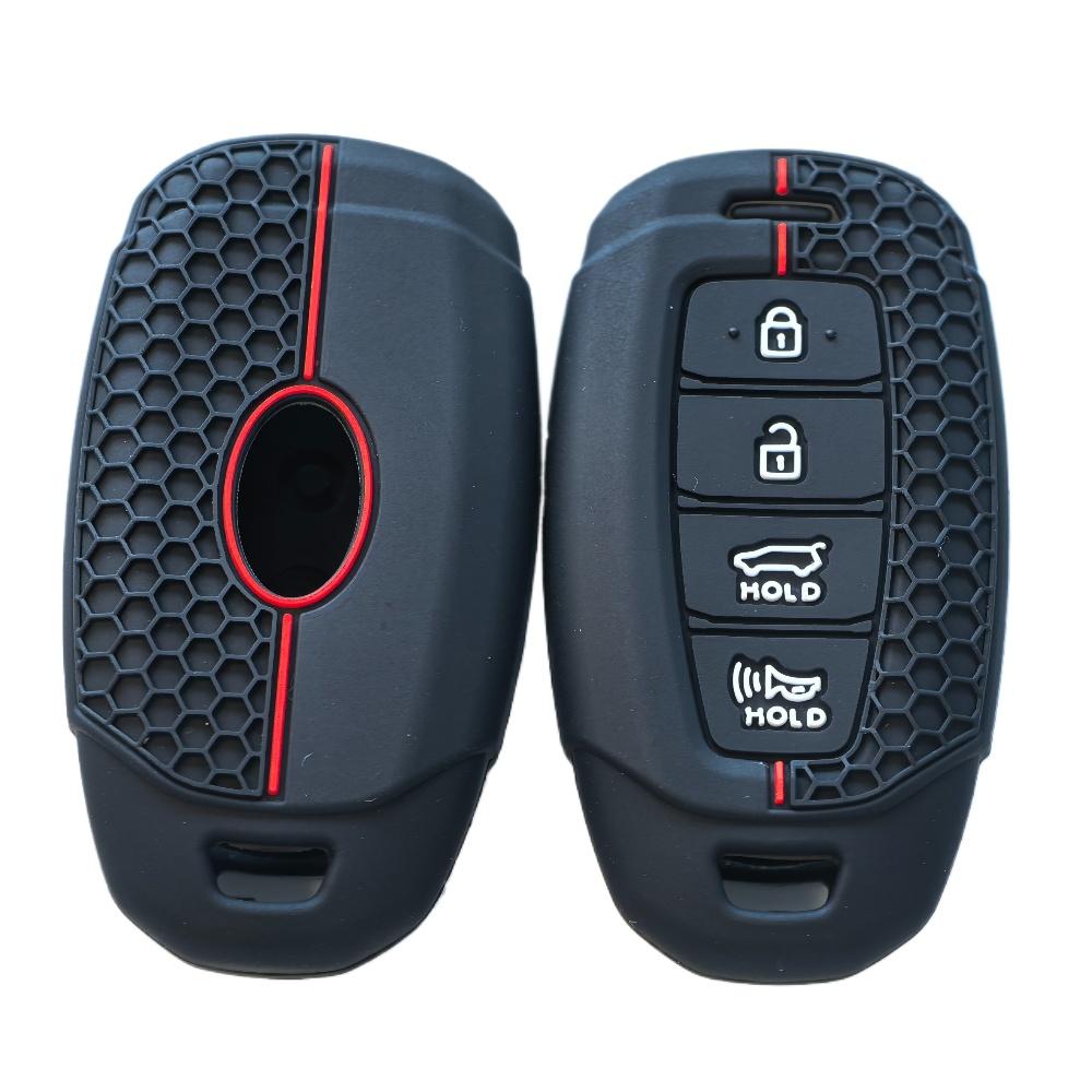 Silicone Car Remote Key Case Cover for Hyundai Palisade Limited 2020 Palisade SEL 2026 Elantra Sel Elantra Santa Fe Veloster