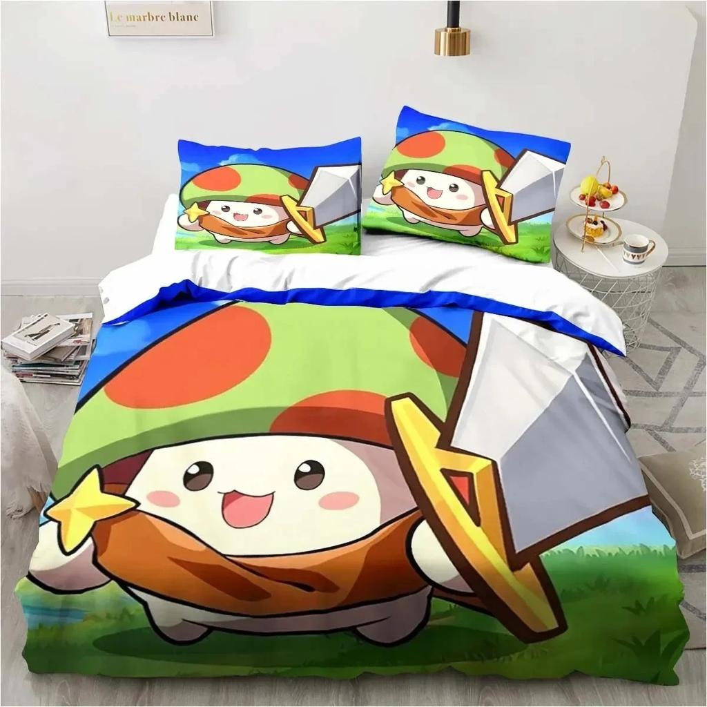 Comforter 3D Print Anime Game Legend Of Mushroom Pattern S Comforter Gift Twin Queen King Size Romantic Home Gift
