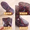 Fleece short rain shoes water shoes women wear waterproof rain boots non-slip shoes light car wash work water boots warm rubber shoes