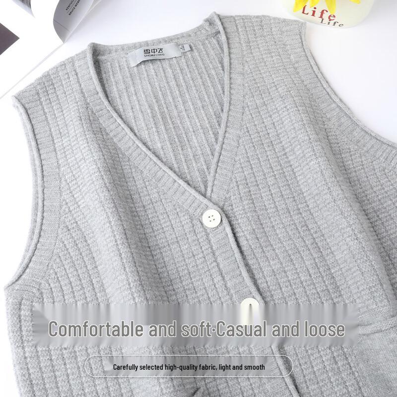 SNOWFLYING Women s V-Neck Knit Vest EU 38