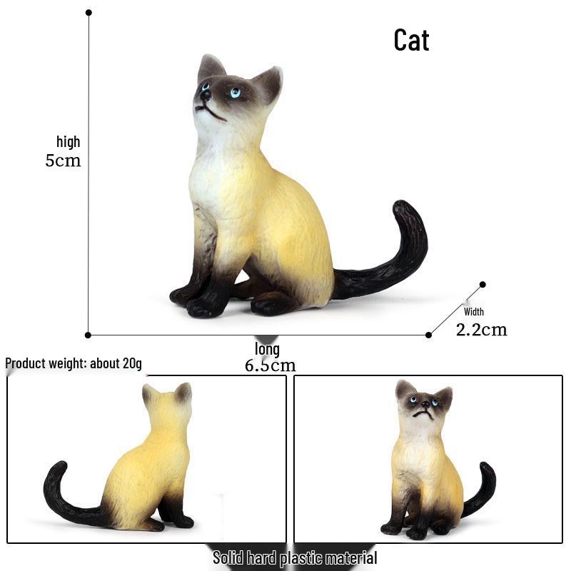 Solid Orange Persian, Ragdoll, Somali, and Blue Short-haired Cat Simulation Models