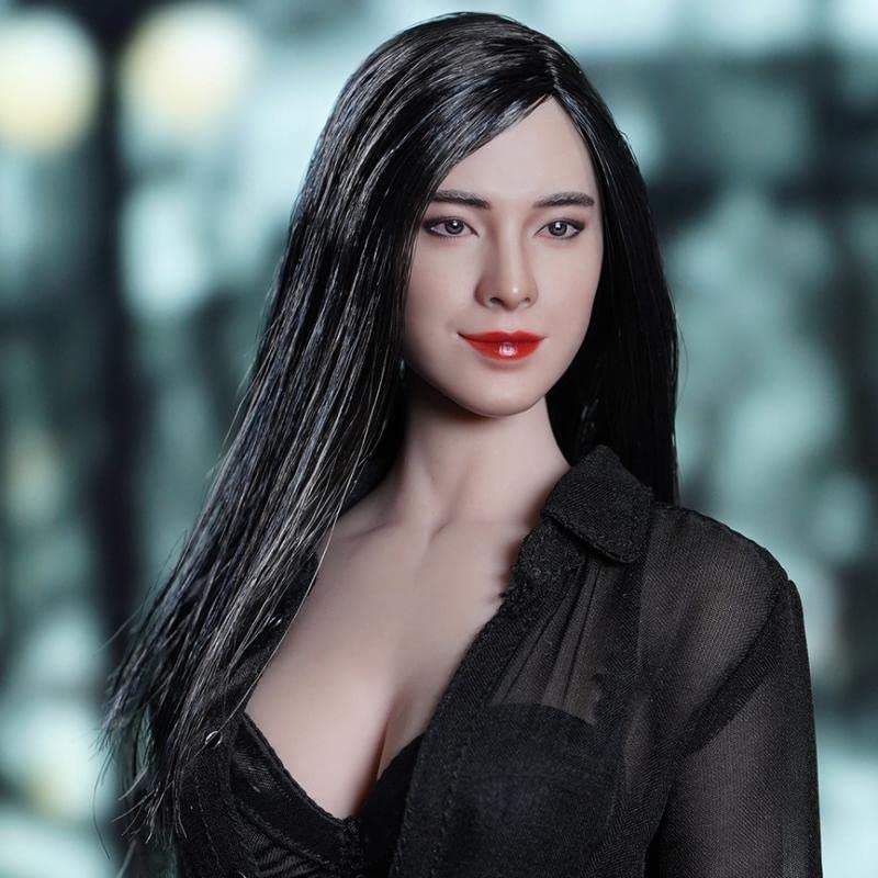 [TOYBARJAPAN] 1/6 Scale Action Figure Head for SUPER DUCK SDH029-A, Beautiful Asian Girl (Body and Clothes Not Included)