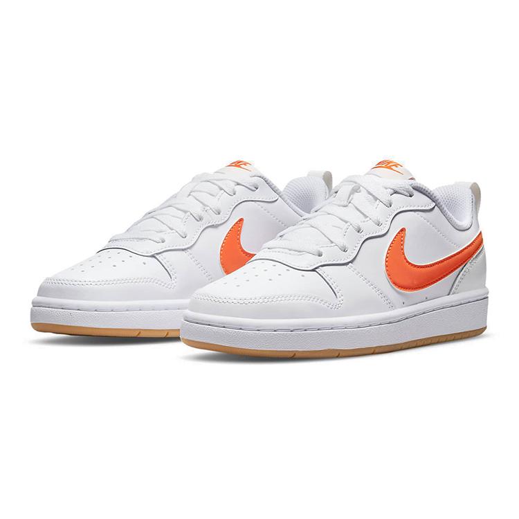 Nike Court Borough Low 2 Grade School 'White Orange' (Unisex) White / Summit White / Sail / Orange Kids' Skateboarding Shoes BQ5448 114