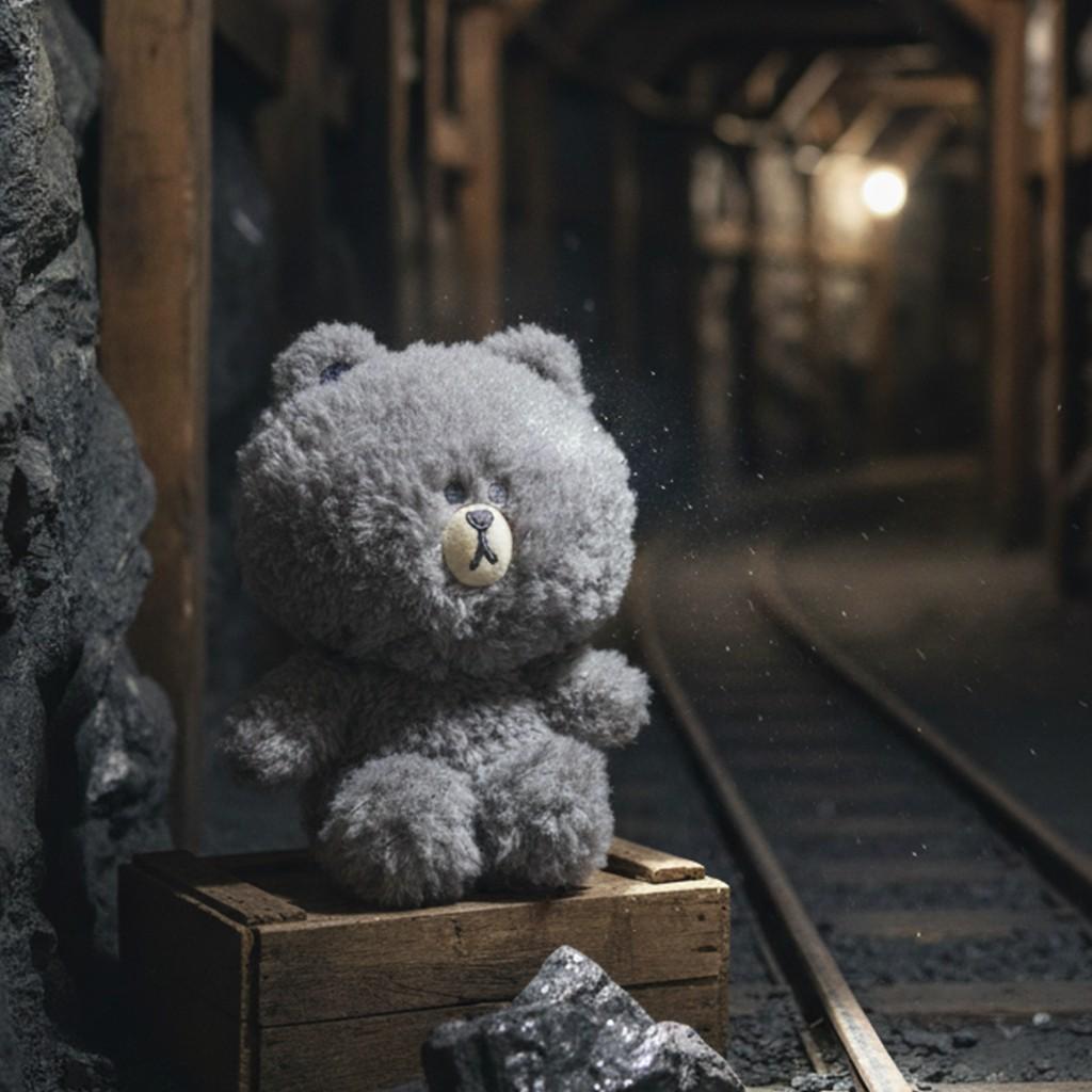 LINE FRIENDS Brown & Gray Small Sitting Plush Doll