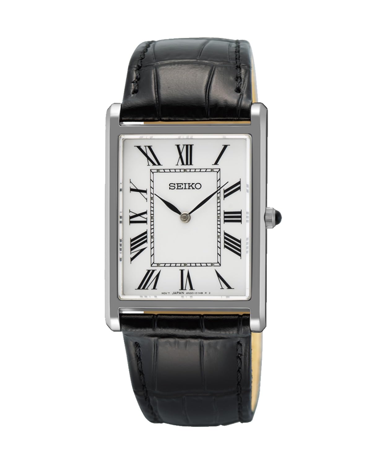 

Seiko Classic Dress Белый кожаный ремешок SWR103P1 (27,2 мм) Циферблат/Черный