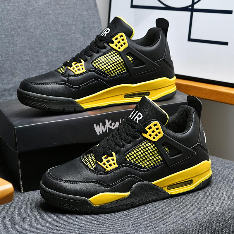 22AJ Black Casual Sports Shoes Universal Sports Shoes Comfortable Breathable Running Shoes Light and Durable