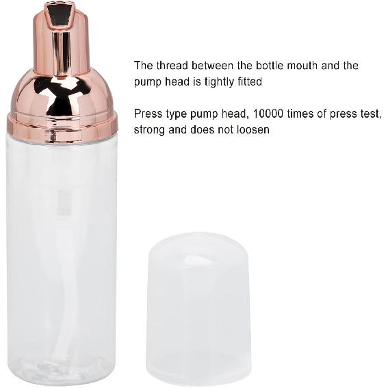 ZJchao 10Pcs Foam Pump Bottle 50ml Transparent Design PET Large Mouth Foam Dispenser for Body Wash Shampoo