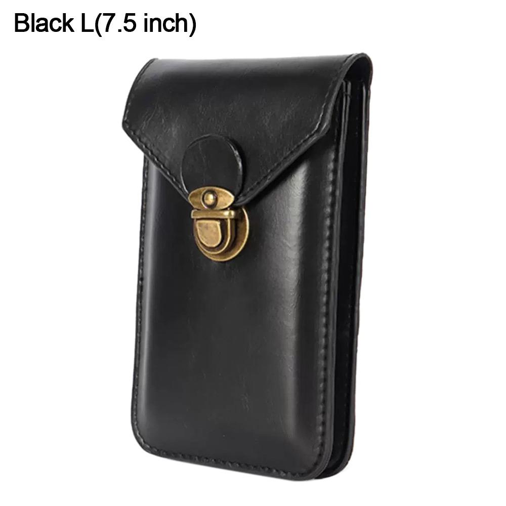 Retro Leather Phone Belt Bag WaterProof Universal Male Waist Pouch Multifunctional Phone Pouch Men