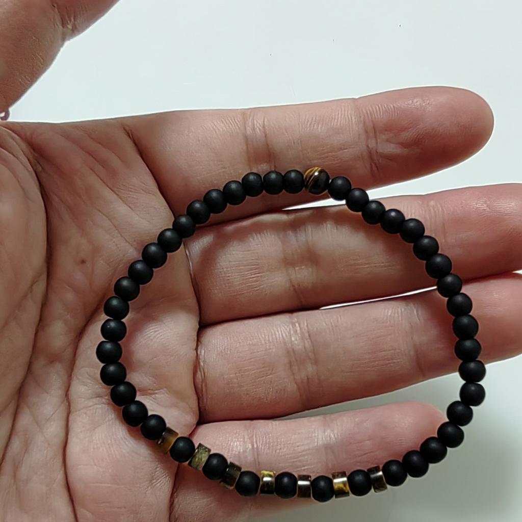 Fashion Mens Bracelet Natural Tiger Eyes  Small Stone 4mm Beads Braclet Homme Accessories Bohemia Beach Jewelry